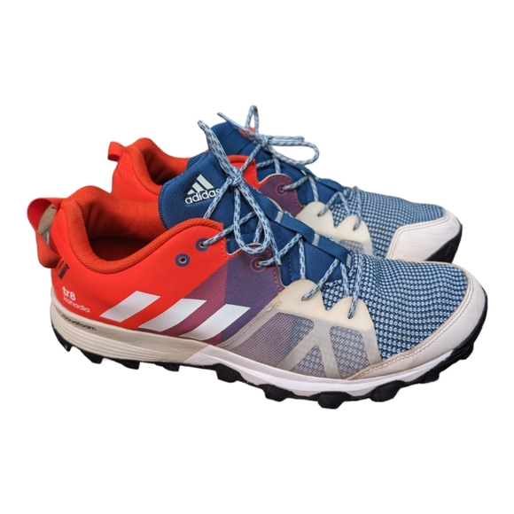 Adidas Kanadia 8 TR tail training running sneakers NEAR NEW white blue orange 10 - Picture 2 of 8